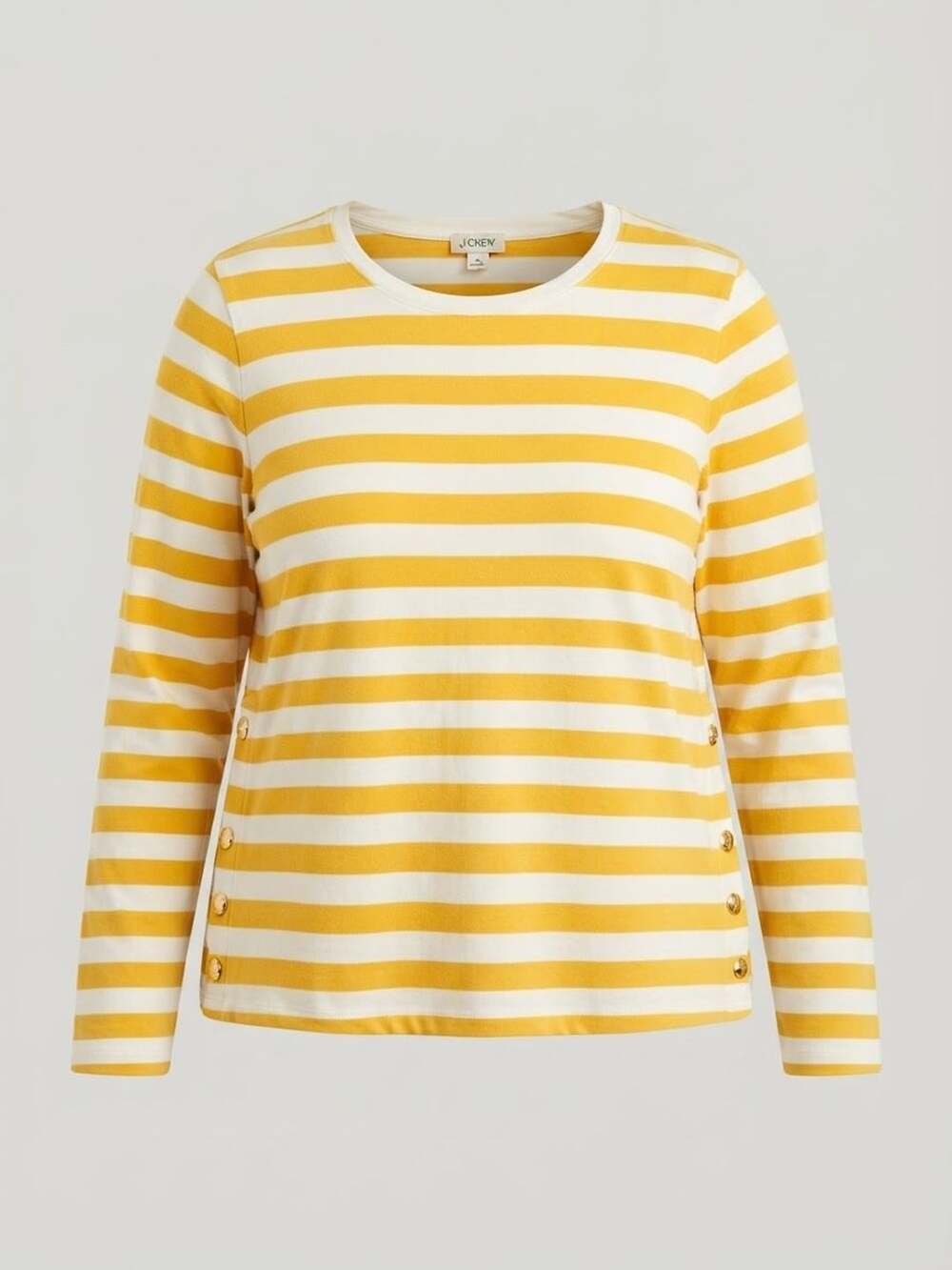J Crew INSPIRE CHIC Women's Back to School Striped Long Sleeve Crew Cotton XL